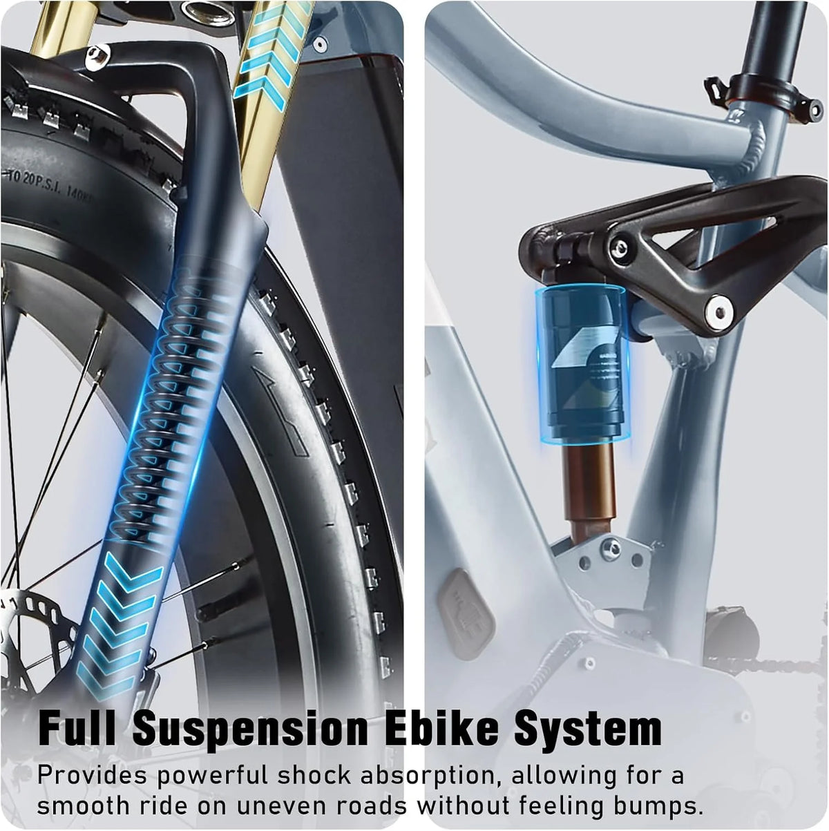 Electric Bike for Adults 26'', 1000W E - Mountain Bike 48V 30/20ah UL2849 Removable Battery, Fat Tire Ebike up to - image 28