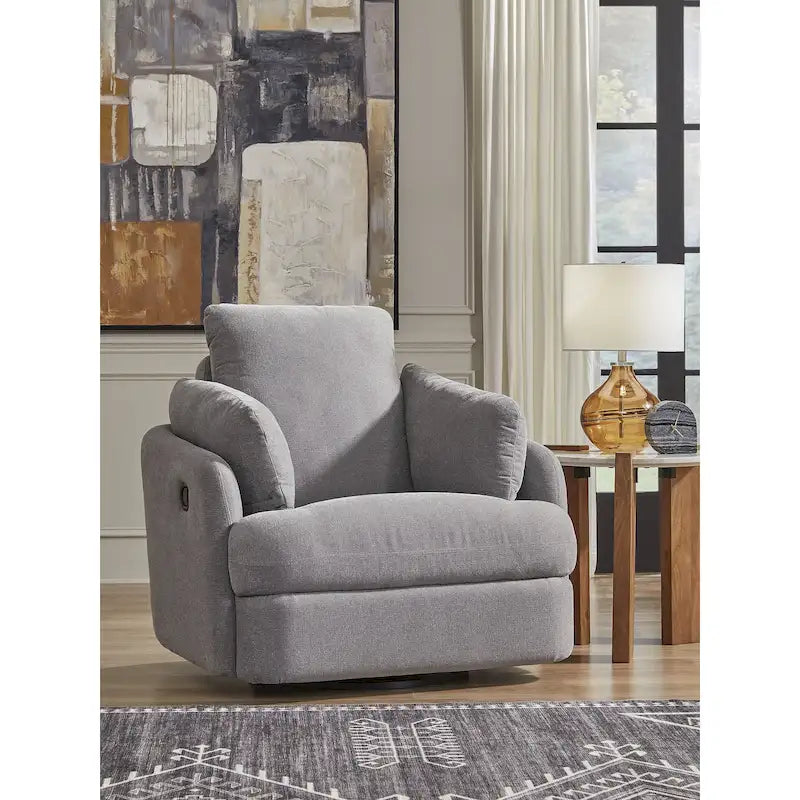 Signature Design by Ashley Modmax Dark Gray Reclining Swivel Glider Chair - image 2