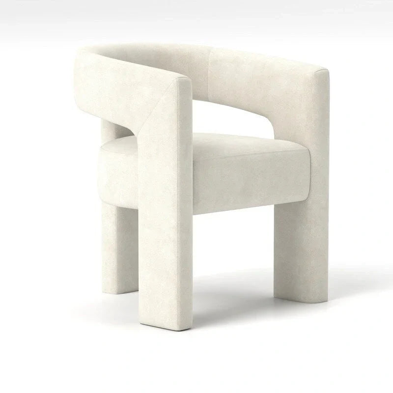 SEYNAR Contemporary Glam Velvet Dining Chair with Open-Back Design - image 5