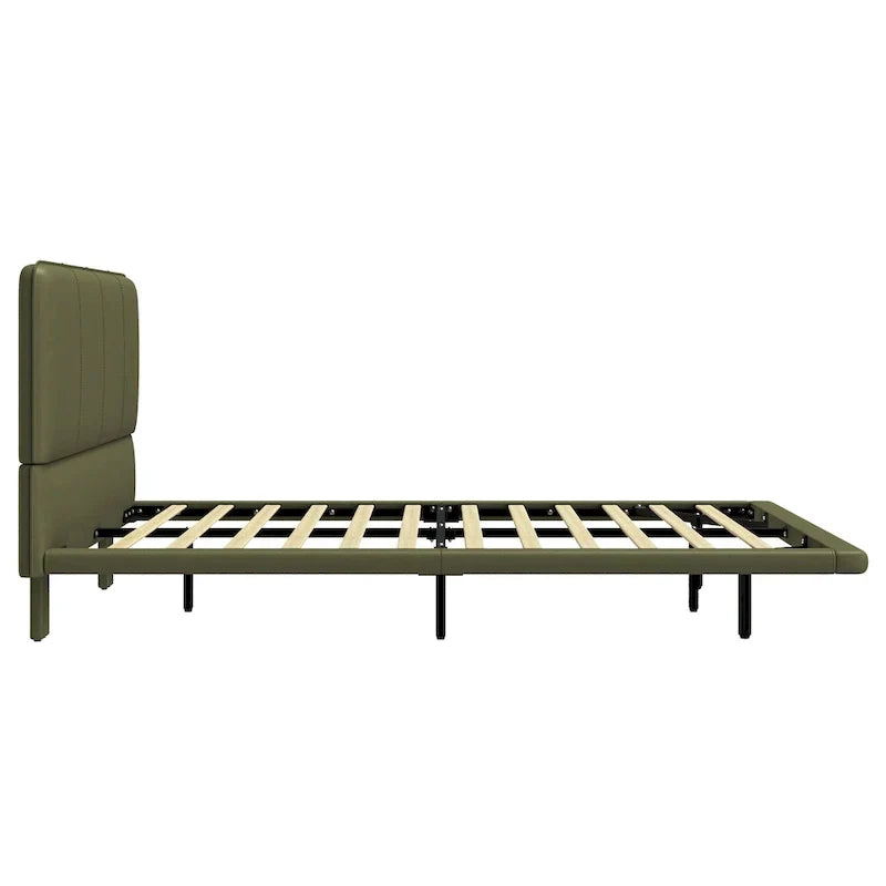 Christopher Knight Home Korli Contemporary Upholstered Leather Floating Bed Frame and Headboard Set with LED Lighting - image 26