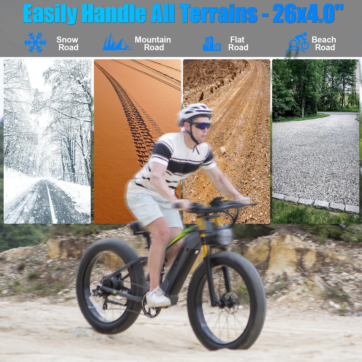 Electric Bike for Adults 26'', 1000W E - Mountain Bike 48V 30/20ah UL2849 Removable Battery, Fat Tire Ebike up to - image 43