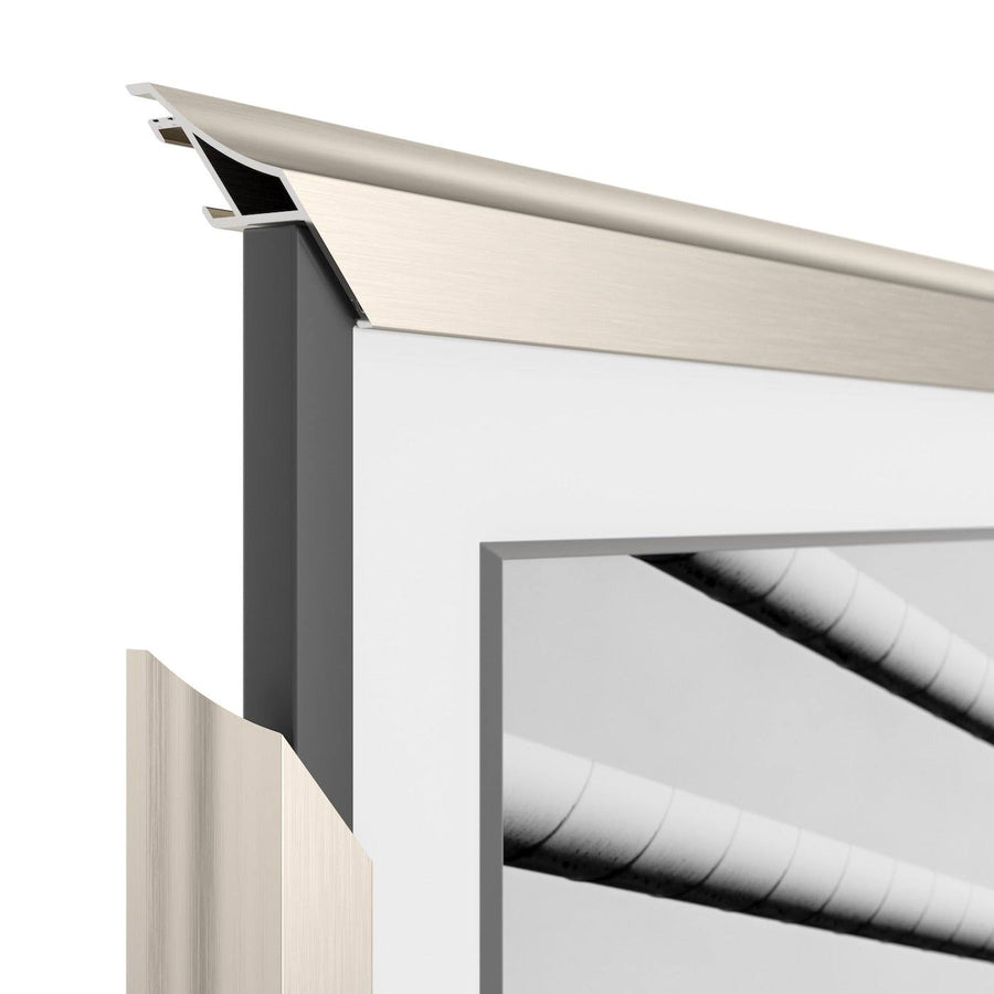Deco TV Frames 32" Customizable Alloy Scoop Frame for Samsung The Frame TV 2021-2024 (German Silver) - image 1