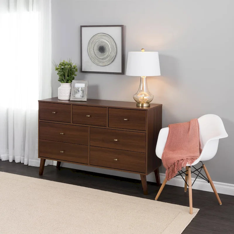 Prepac Milo 7-Drawer Dresser in Mid-Century Modern Style - image 14