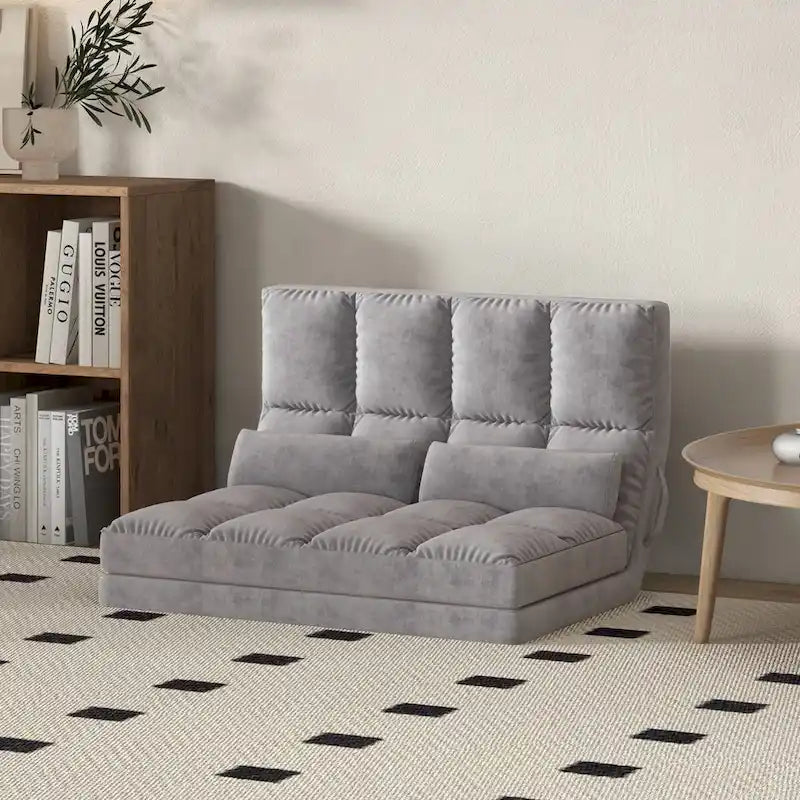 Versatile Floor Sofa Chair with 2 Cushions and Adjustable Backrest - image 1