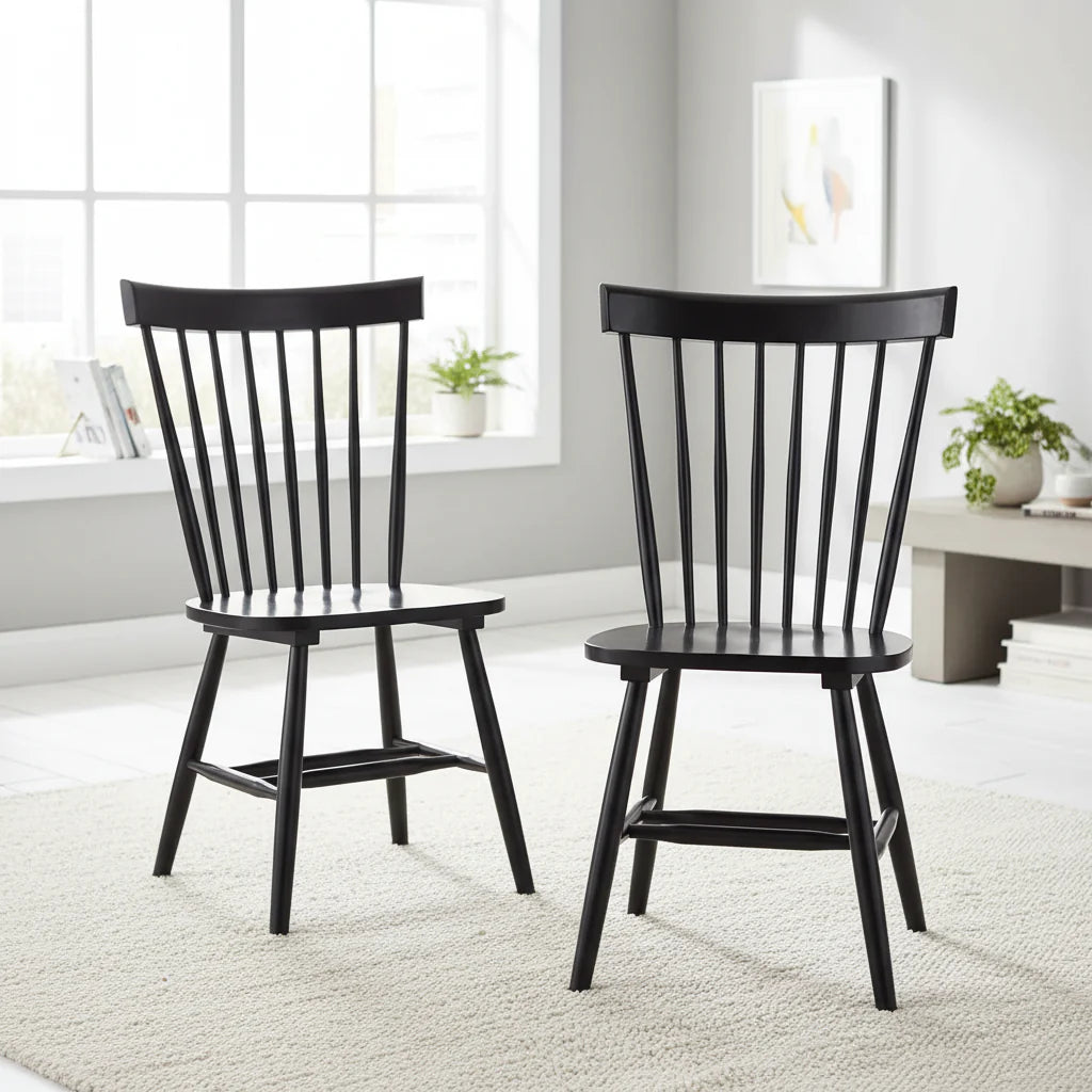 Set of 2 Venice Solid Wood Spindle Dining Chairs by Simple Living - image 1
