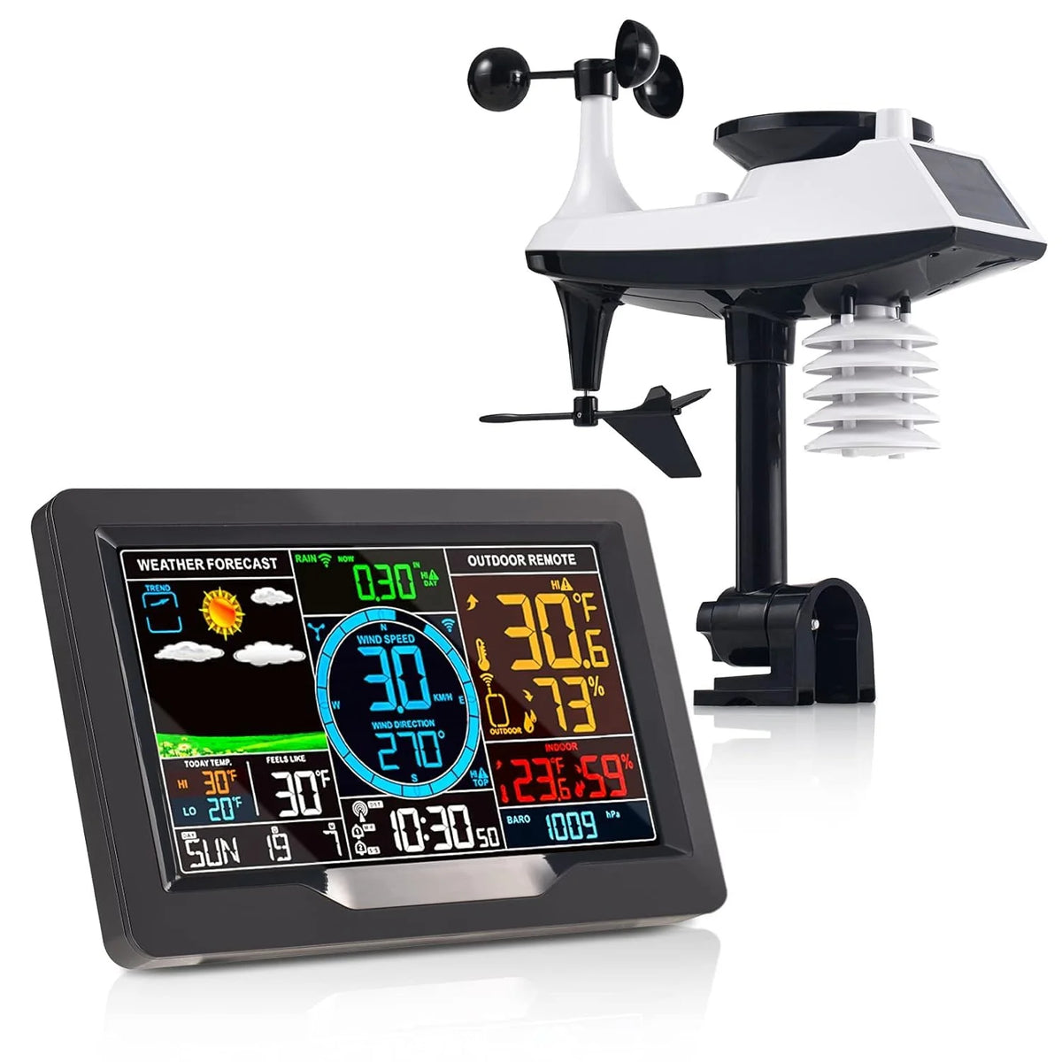 Professional Weather Station Wireless Indoor Outdoor Thermometer - image 1