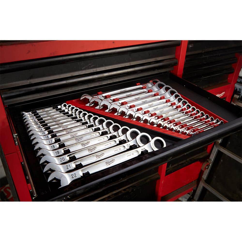 2025 SAE/Metric Combination Ratcheting Wrench Mechanics Tool Set (30-Piece) 48-22-9416-48-22-9516 - image 9