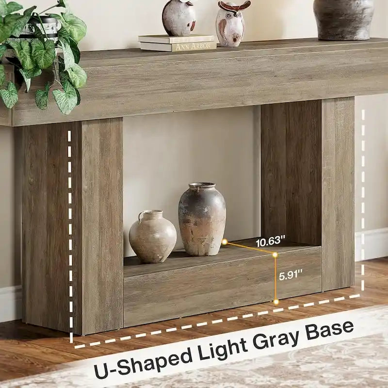Rustic 2-Tier Entryway Table for Living Room, Hallway, and Foyer - image 18