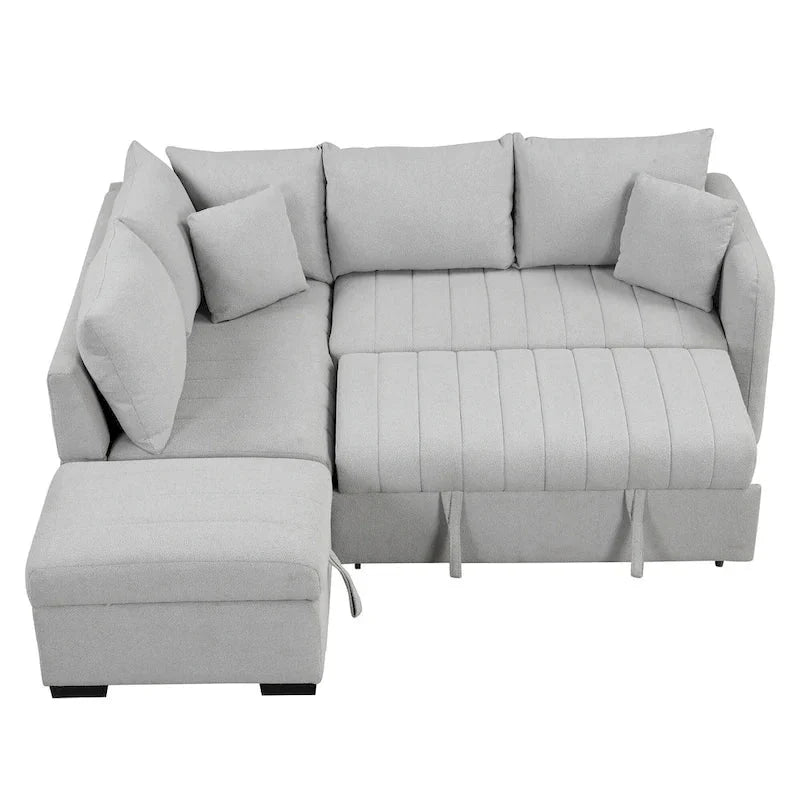 Roomfitters L-Shaped Sleeper Sofa with USB Ports, Power Outlets, and Versatile Storage Ottoman - image 29