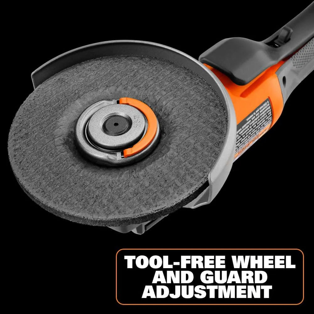 RIDGID 18V Brushless Cordless 4-1/2 in. Paddle Switch Angle Grinder with (2) 4.0 Ah Batteries, Charger, and Bag R86047B-AC93044SBN - image 7