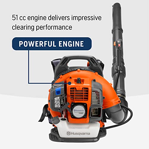Husqvarna 150BT Gas Backpack Leaf Blower, 51cc 2.16HP, 765CFM 270MPH, Ergonomic Design - image 9