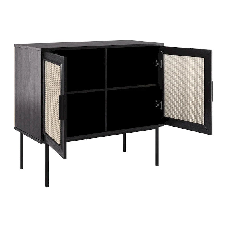 2-Door Rattan Storage Cabinet with Sideboard Design - image 17