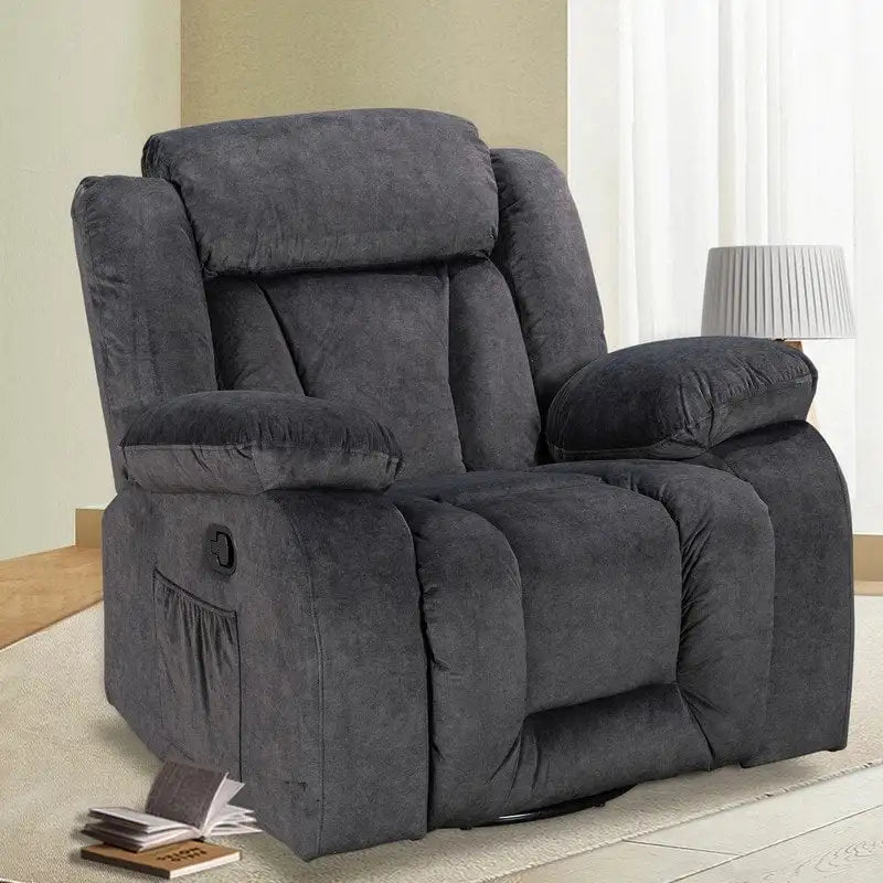 Upholstered Recliner with Rocking and Swiveling Features - image 19