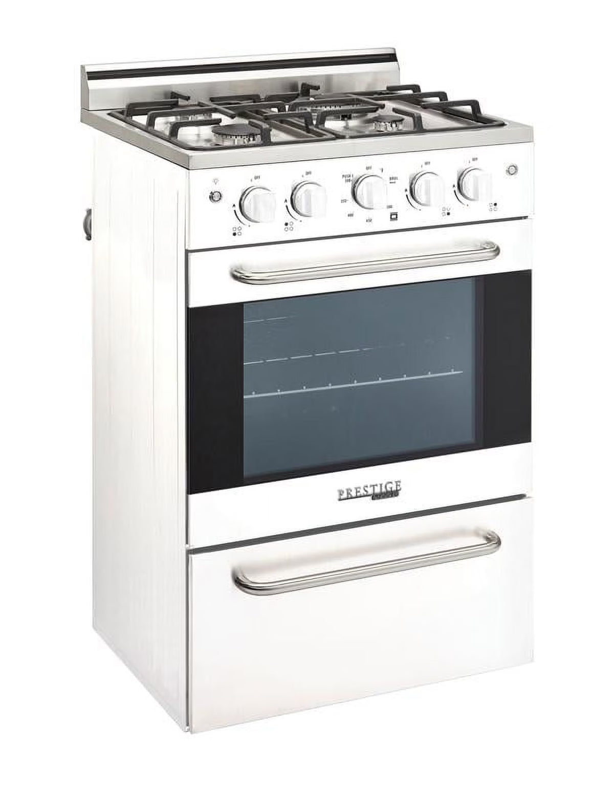 Prestige 20 in. 1.6 cu. ft. Gas Range with Convection Oven and Sealed Burners in Midnight Black - image 3
