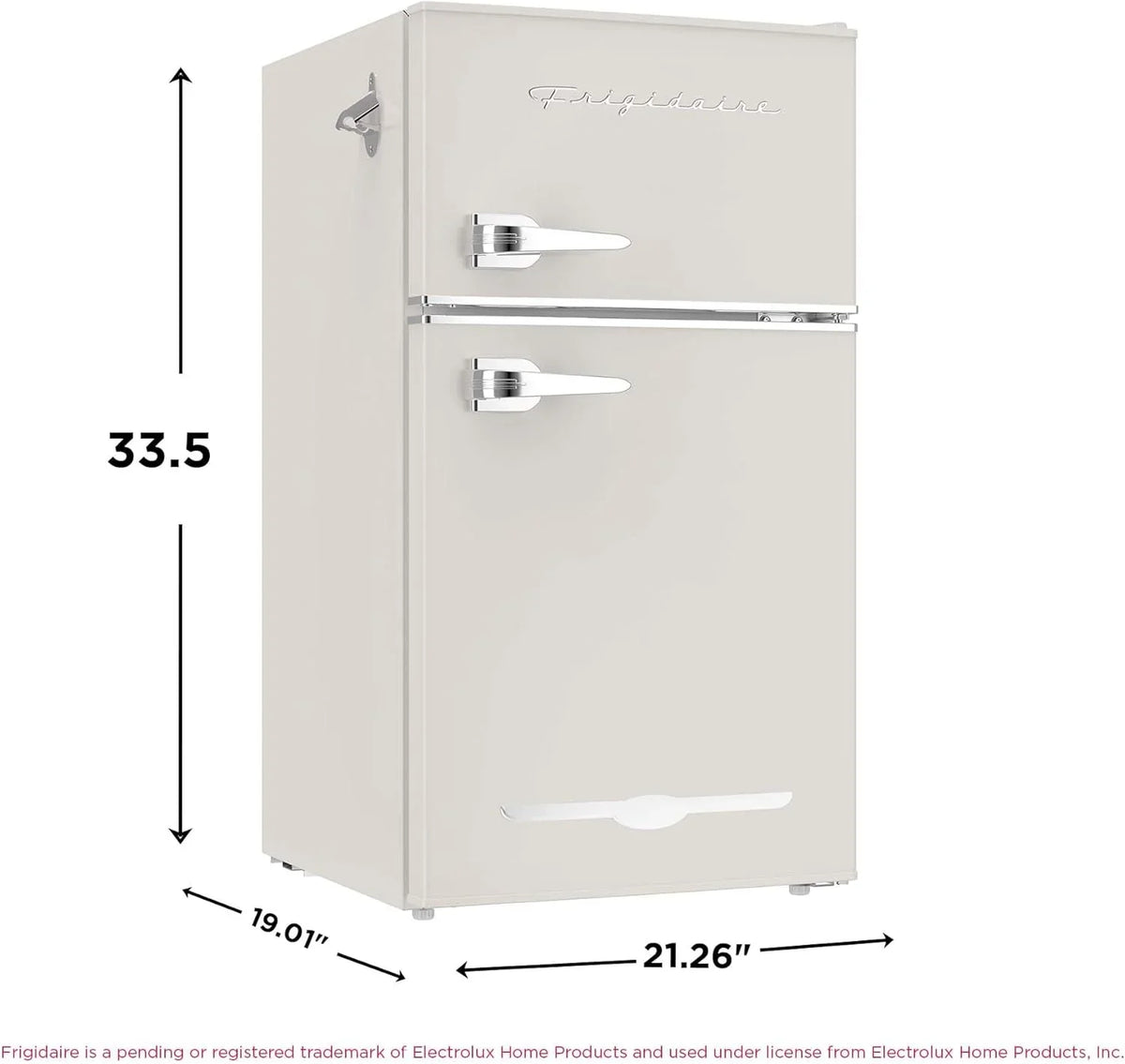 Frigidaire Retro Mini Fridge with Freezer Side Bottle Opener-Small 2 Door Refrigerator Office Bar - image 10