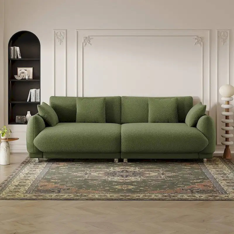 Modern Upholstered Sofa with Plush Cushions and Solid Wood Frame - image 7