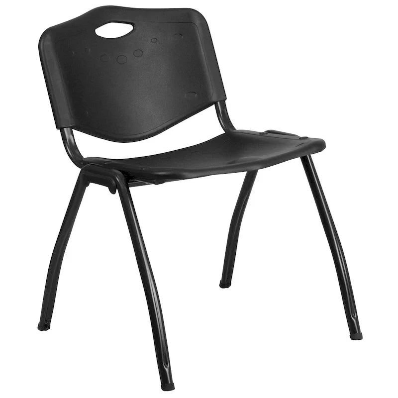 880 lb. Capacity Heavy-Duty Plastic Stackable Chair with Carrying Handle - image 4