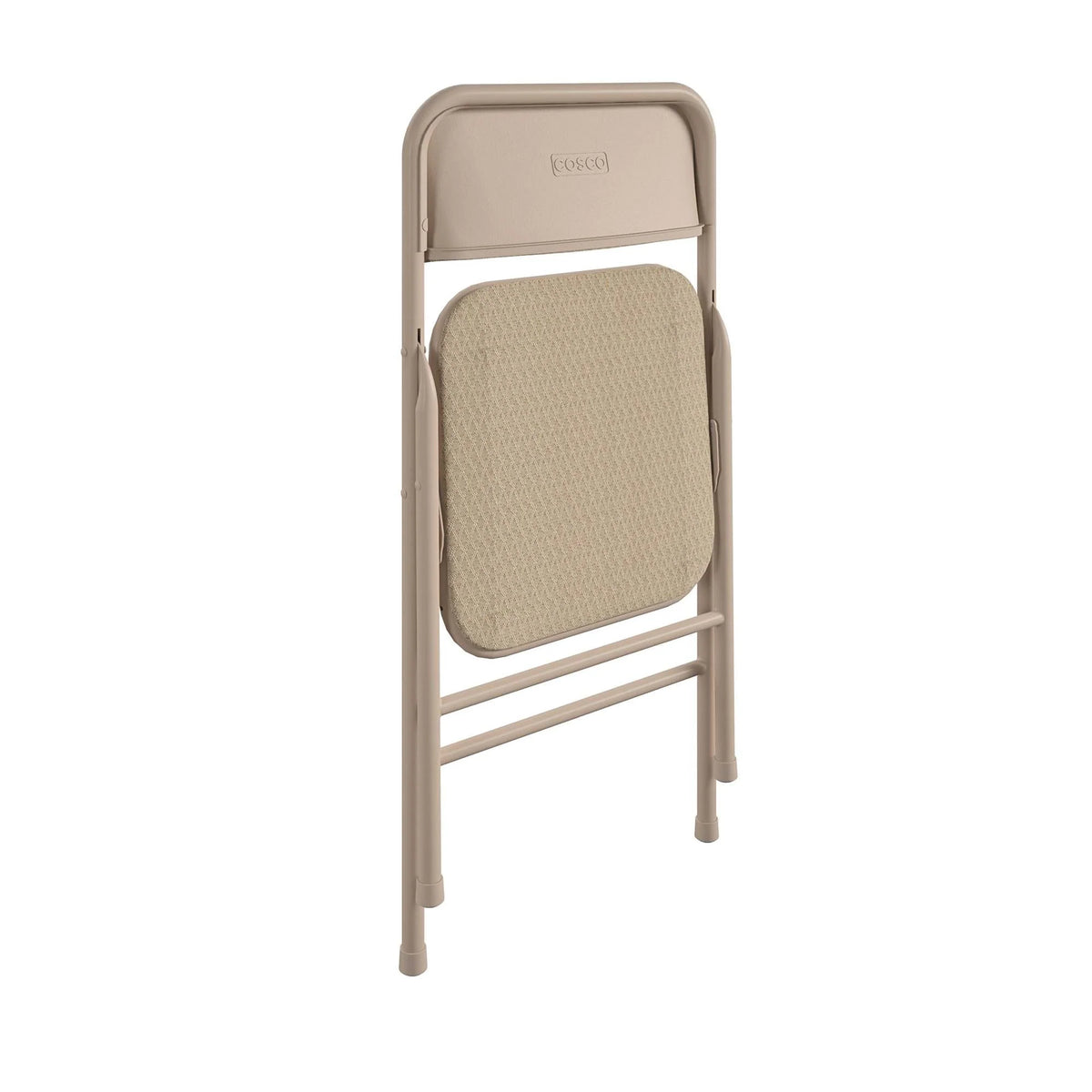 COSCO 5 - Piece Folding Dining Set with Card Table and 4 Fabric Padded Chairs, Tan - image 13