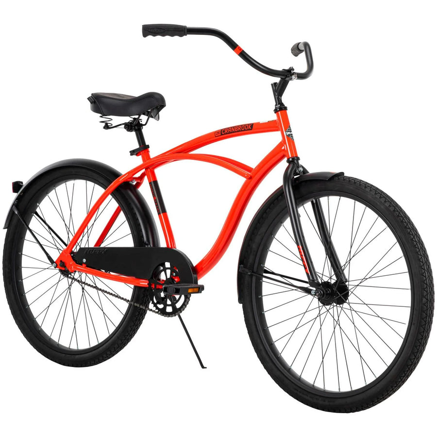 Huffy 26 In. Cranbrook Mens Classic Beach Cruiser Comfort Bike, Red - image 1