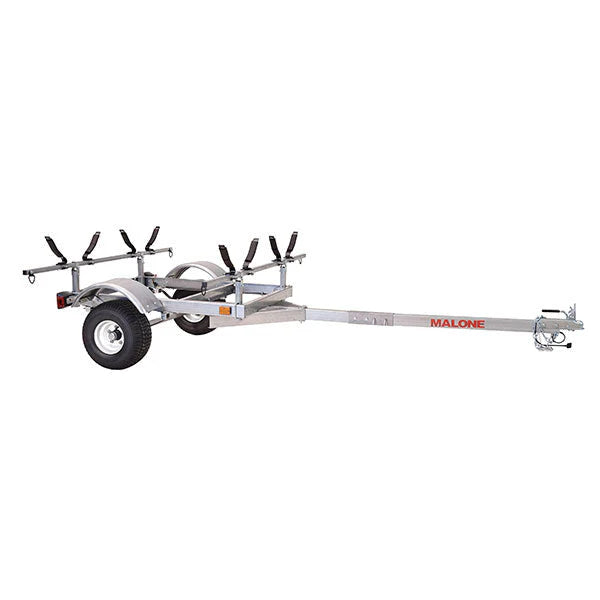 Malone LowMax 2 Kayak Trailer Package, 600 lb Capacity, Galvanized Steel, LED Lights, 70 MPH Rated Tires - image 1