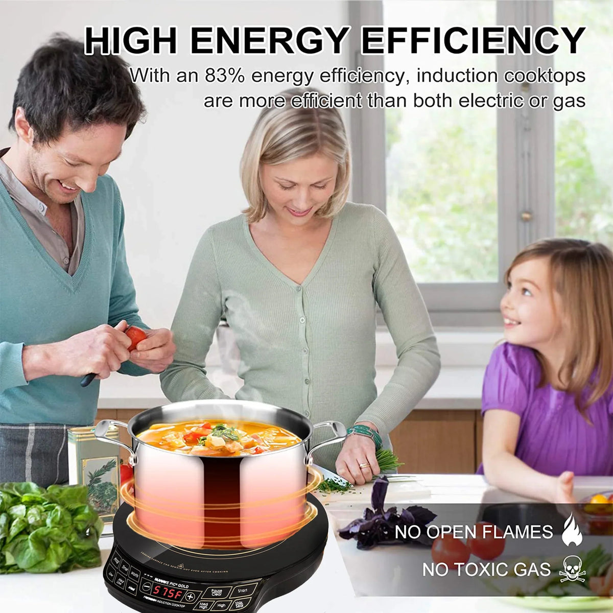 NuWave Electric Double Induction Cooktop 8- Portable Ultrathin with Sensor Touch Precision Induction Cooktop Burner, Home - image 16