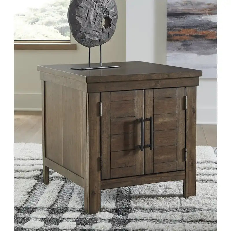 Signature Design by Ashley Moriville Brown End Table - Dimensions: 24"W x 26"D x 25"H - image 1