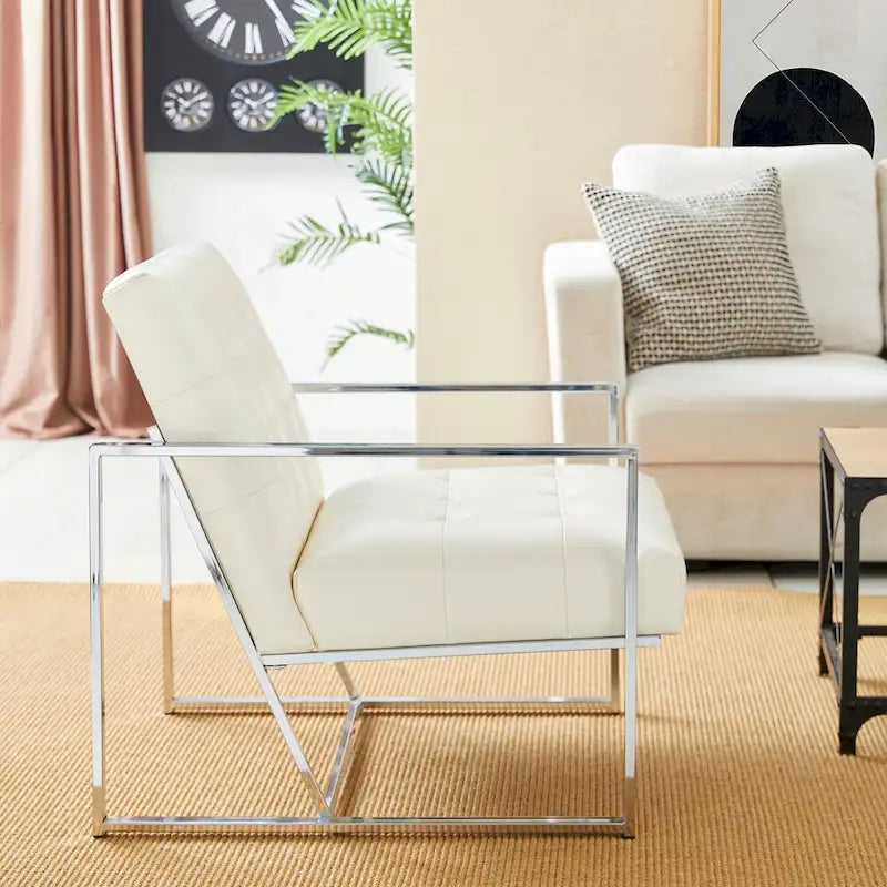 Glitzhome Set of 2 Mid-Century Tufted Accent Chairs in 29.25W PU Leather - image 38