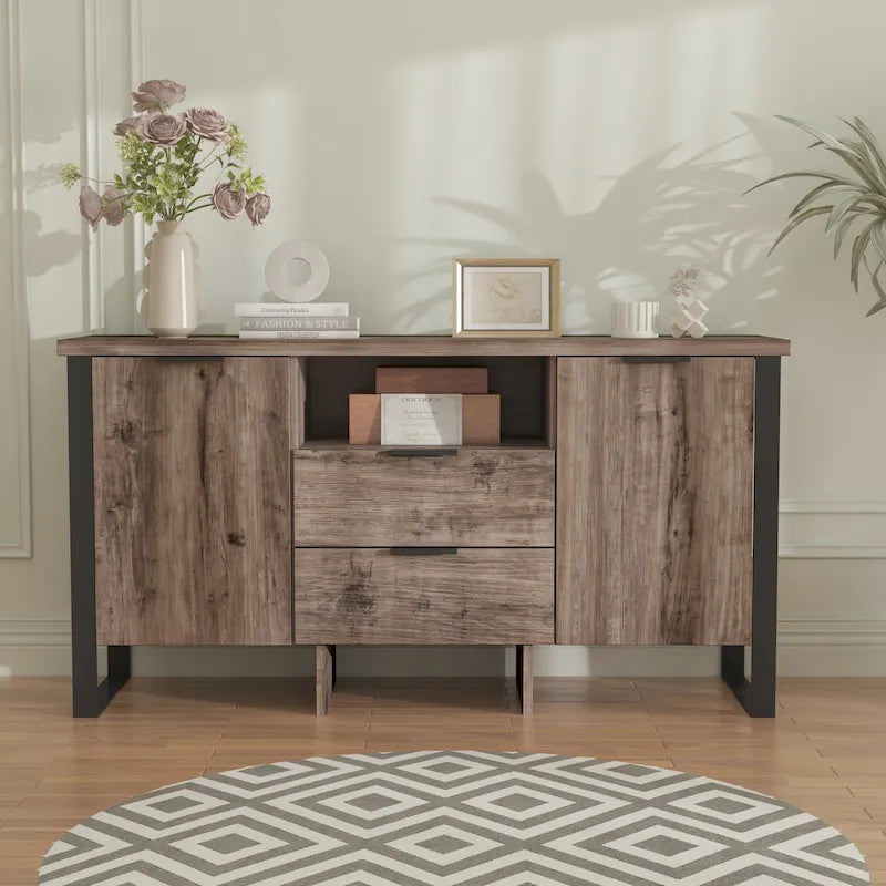 2-Door, 2-Drawer Storage Cabinet and TV Stand - image 4