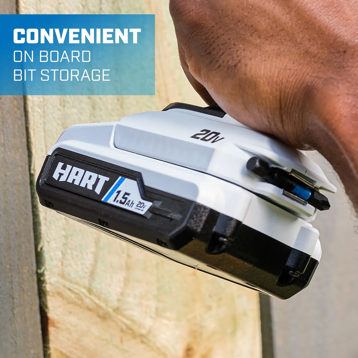 HART 20-Volt Cordless 1/4" Hex Chuck Impact Driver Kit, (2) 1.5Ah Lithium-Ion Batteries, Gen 2 - image 8