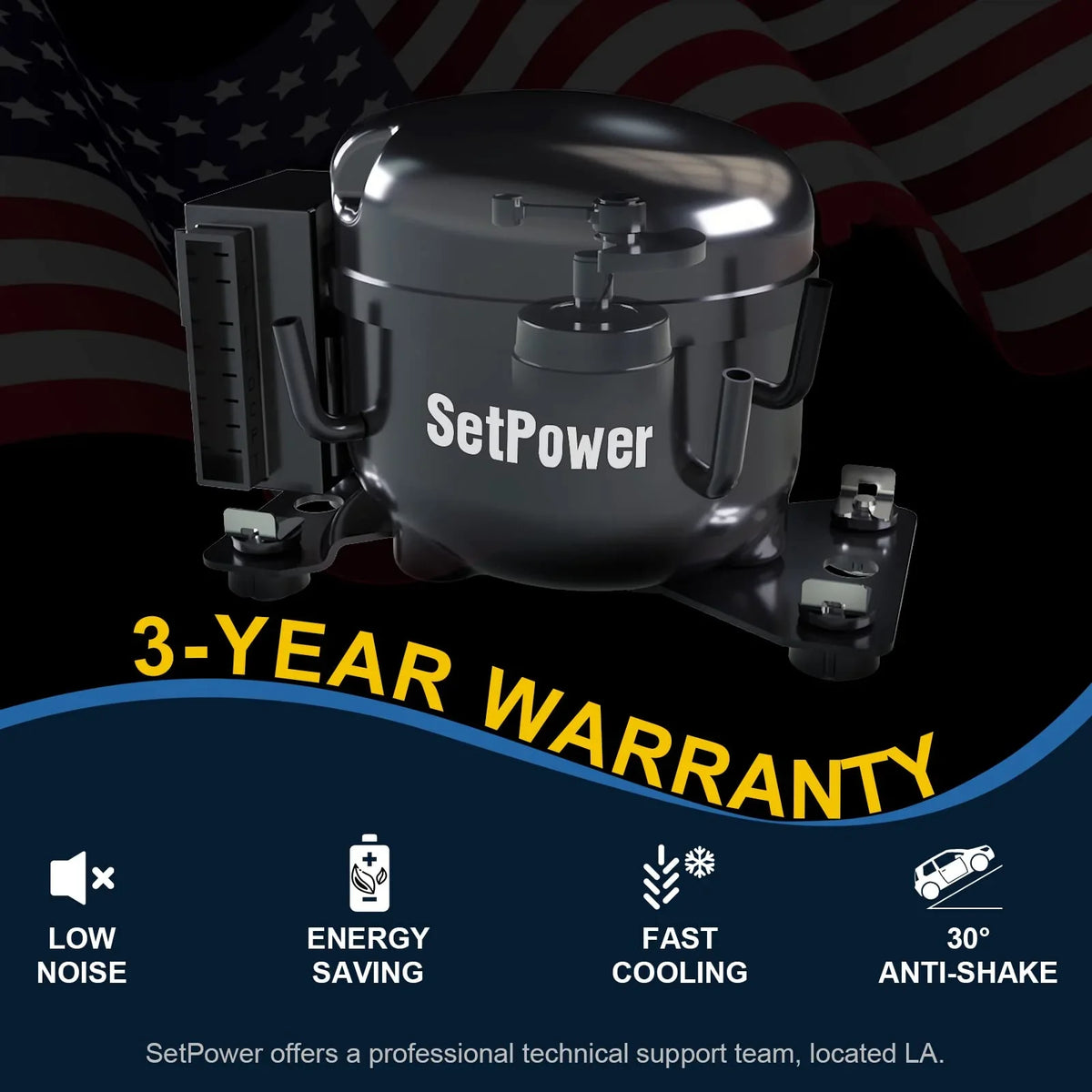 Setpower 12V Portable Refrigerator Freezer, 32 Quart Outdoor Fridge for Camping,Car Refrigerator,Electric Cooler for Truck, RV, Travel,3-Year Warranty - image 12