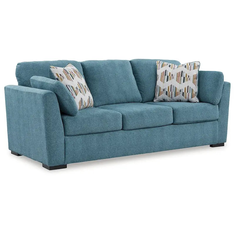 Signature Design by Ashley Keerwick Teal Queen Sofa Bed - Dimensions: 94" W x 41" D x 39" H - image 2