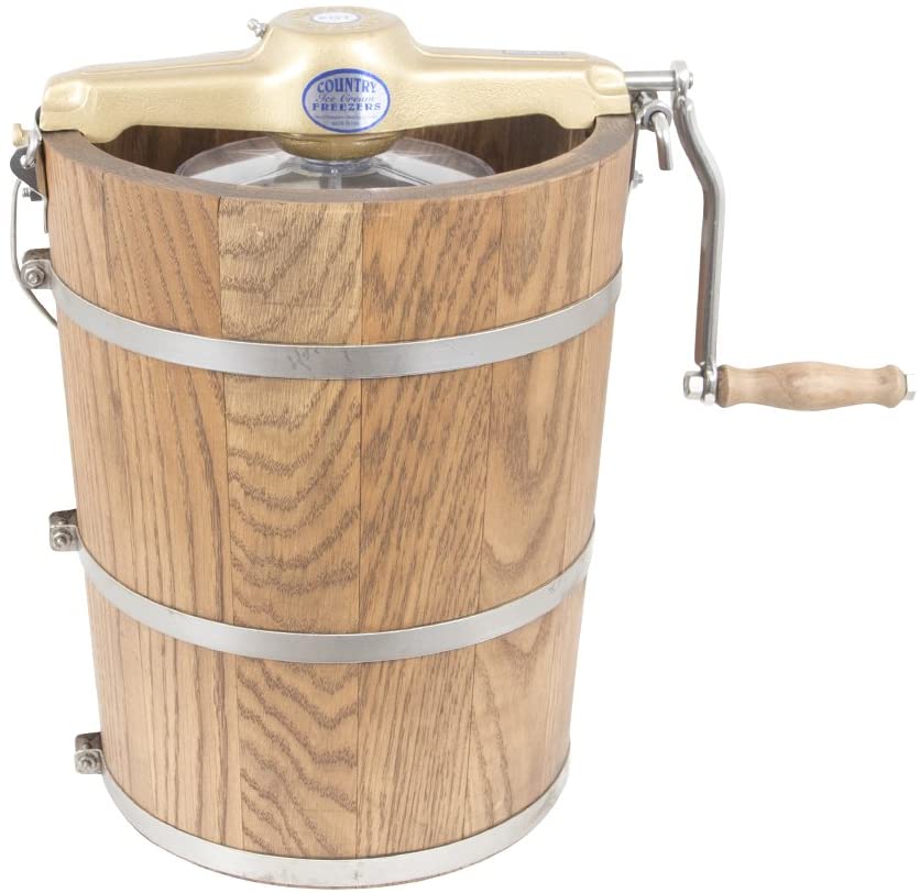 6 qt Ice Cream Maker – Classic Wooden Tub – Hand Crank - image 1