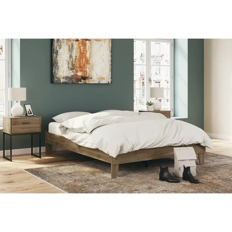 Signature Design by Ashley Deanlow Honey Wood Platform Bed - image 17