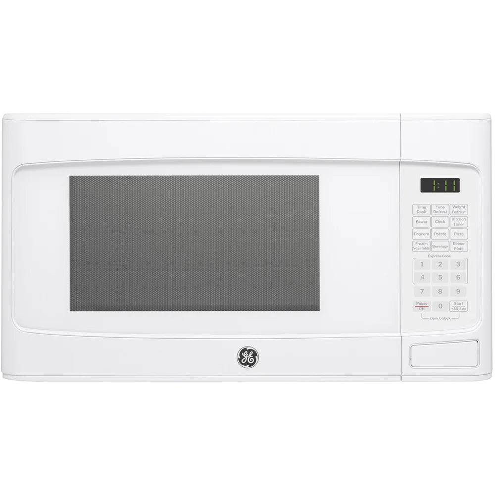 GE GCST11N1WSS 1.1 cu. ft. Countertop Microwave Oven 950 Watts Stainless Steel Bundle with 2 YR CPS Enhanced Protection Pack and Deco Chef Pair of Red Heat Resistant Oven Mitt - image 12