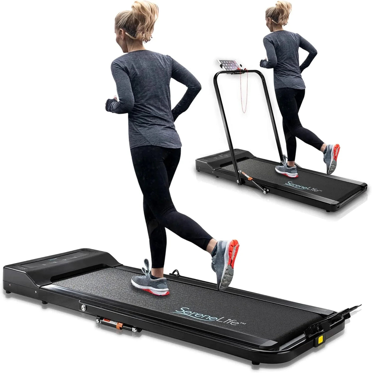SereneLife Folding Treadmill - Foldable Home Fitness Equipment with LCD for Walking & Running - Cardio Exercise Machine - Preset and Adjustable Programs - Bluetooth Connectivity - image 8