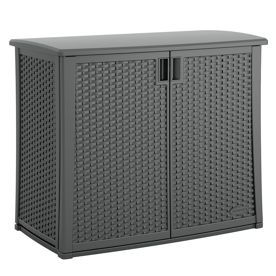 Suncast Outdoor 97-gallon Cabinet Deck Storage Box, Gray - image 1