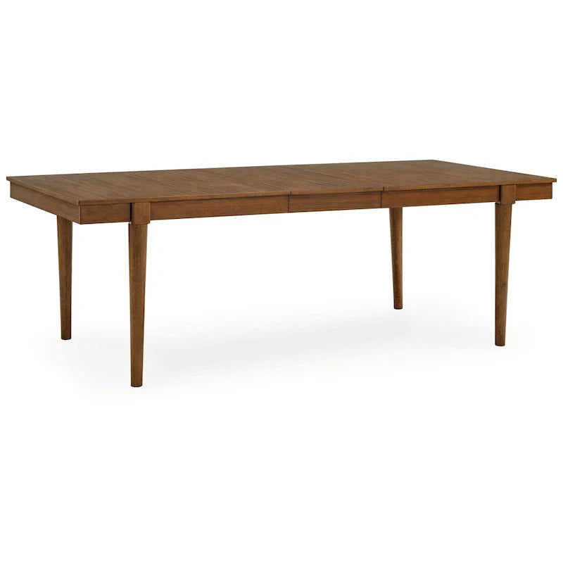 Jeyn Extendable Dining Table with Tapered Legs - Brown Hardwood, 74-92 Inches - image 1