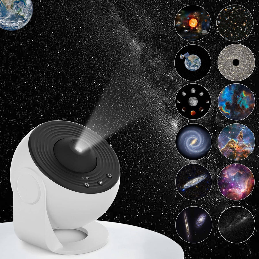 Galaxy Projector, 12 in 1 Planetarium Star Projector Realistic Starry Sky Night Light with Solar System Constellation Moon for Kids Adults Bedroom - image 1