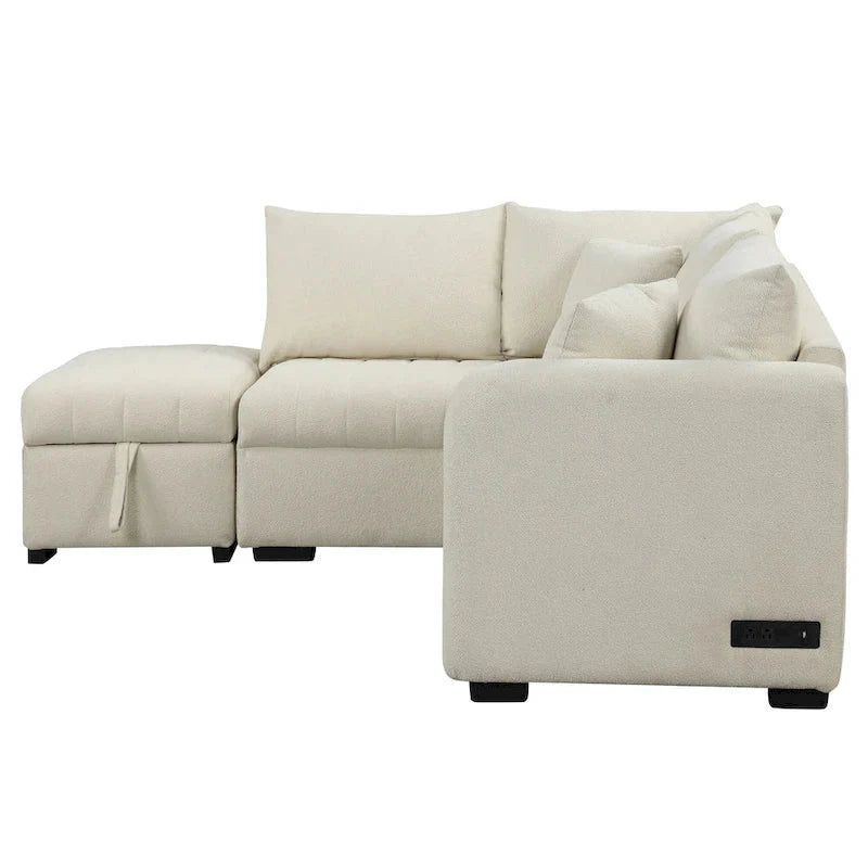 Roomfitters L-Shaped Sleeper Sofa with USB Ports, Power Outlets, and Versatile Storage Ottoman - image 20