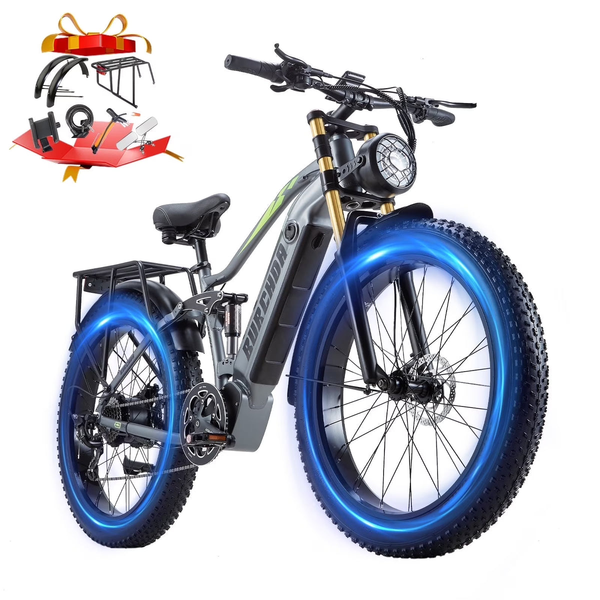 Electric Bike for Adults 26'', 1000W E - Mountain Bike 48V 30/20ah UL2849 Removable Battery, Fat Tire Ebike up to - image 1