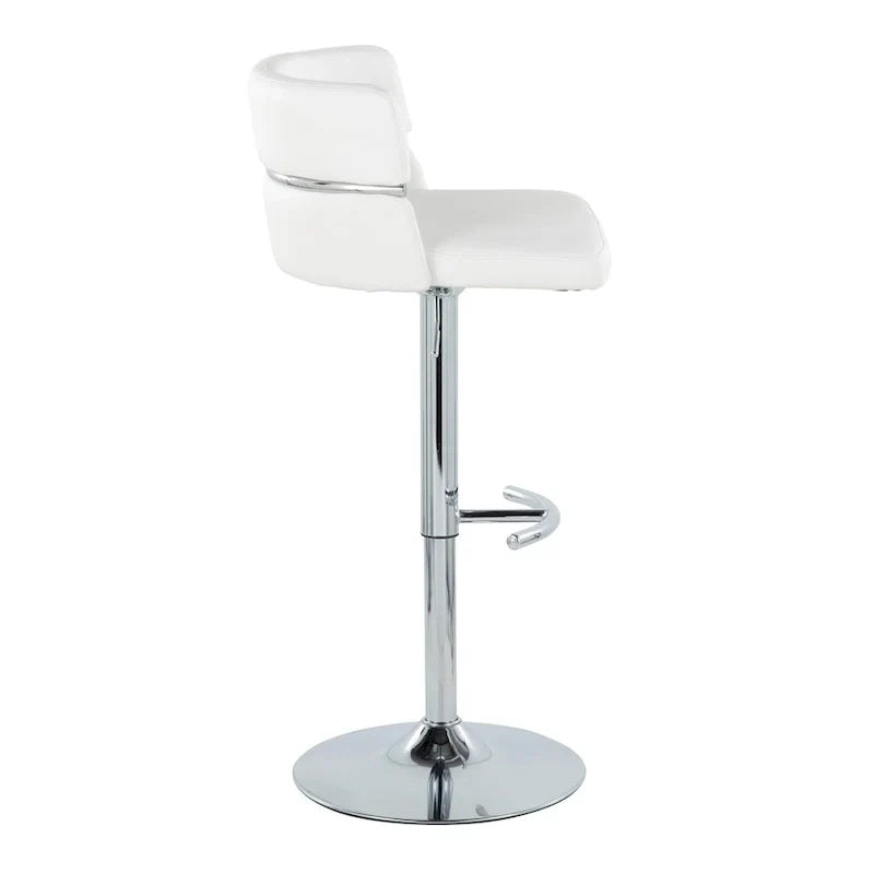 Set of 2 Silver Orchid Lena Adjustable Bar Stools with Rounded T Footrest - image 28