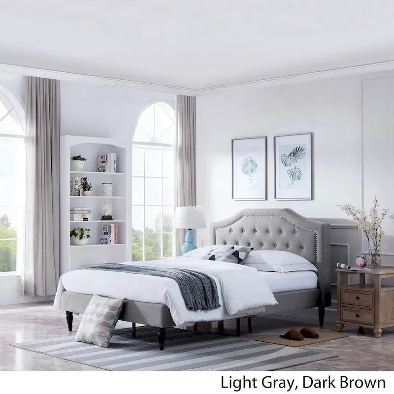 Christopher Knight Home Elinor Queen Upholstered Platform Bed - image 11