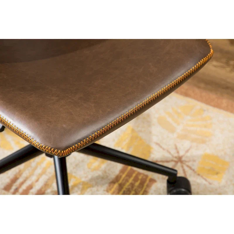 Roundhill Furniture Cesena 360° Swivel Office Chair with Faux Leather and Air Lift - image 8