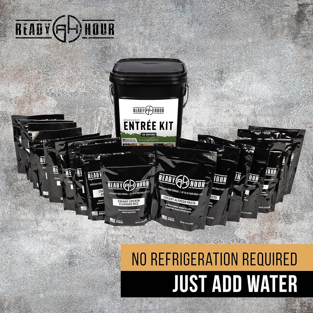 Ready Hour, Emergency Meal Entrées, Real Non-Perishable Meals, 25-Year Shelf Life, Portable Flood-Safe Container, 120 Servings - image 6