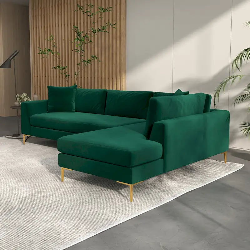 Mae Velvet Corner Sectional Sofa in Mid-Century Modern Style - image 28