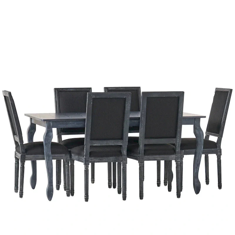 7-Piece French Country Dining Set with Butterfly Leaf Extension - image 30