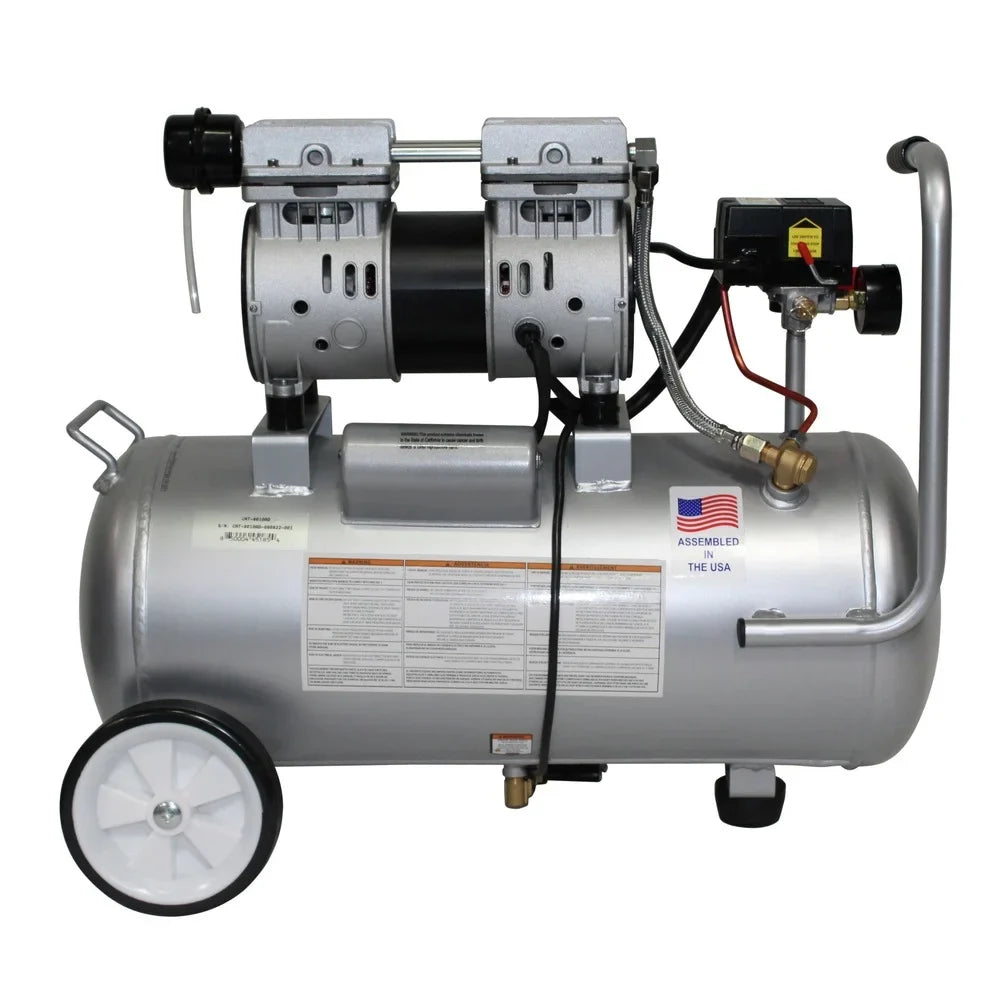 California Air Tools CAT-8010AD 1 HP 8-Gal. Ultra-Quiet and Oil-Free Steel Tank Air Compressor with Auto Drain Valve - image 2