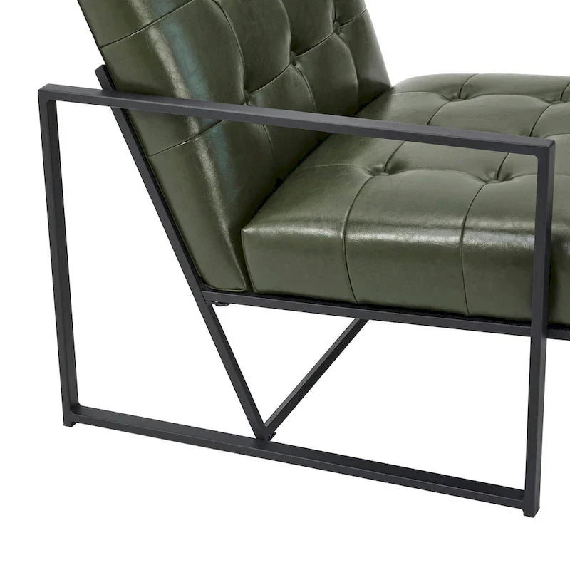 Glitzhome Set of 2 Mid-Century Tufted Accent Chairs in 29.25W PU Leather - image 30