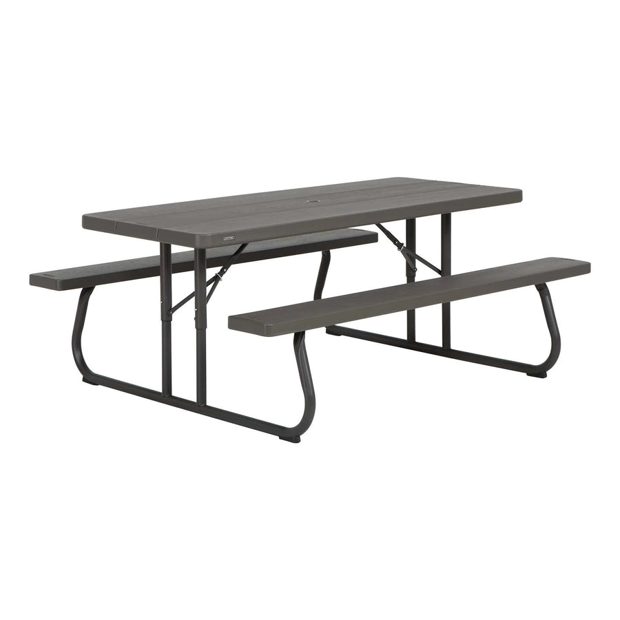 Lifetime 6 Foot Folding Picnic Table, Brown, 60105 - image 1