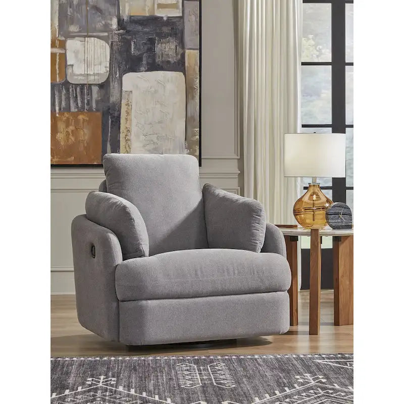 Signature Design by Ashley Modmax Dark Gray Reclining Swivel Glider Chair - image 1